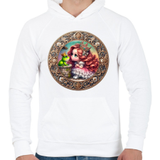 PRINTFASHION Elvarázsolt béka - Férfi kapucnis pulóver - Fehér férfi pulóver, kardigán