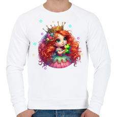 PRINTFASHION Elvarázsolt béka - Férfi pulóver - Fehér