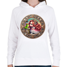 PRINTFASHION Elvarázsolt béka - Női kapucnis pulóver - Fehér