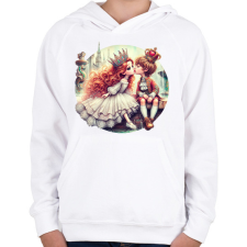PRINTFASHION Elvarázsolt herceg - Gyerek kapucnis pulóver - Fehér gyerek pulóver, kardigán