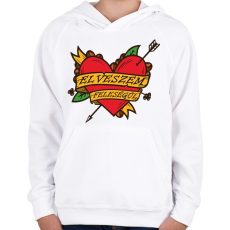 PRINTFASHION Elveszem feleségül - Gyerek kapucnis pulóver - Fehér