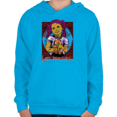 PRINTFASHION Elveszett ártatlanság - Gyerek kapucnis pulóver - Azúrkék