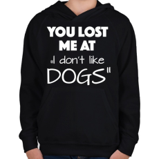 PRINTFASHION Elvesztettél - Gyerek kapucnis pulóver - Fekete