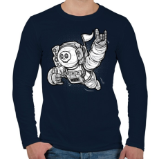 PRINTFASHION Elveszve az űrben - Férfi hosszú ujjú póló - Sötétkék