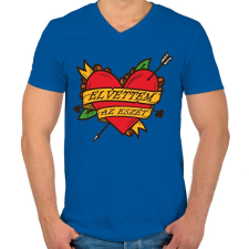 PRINTFASHION Elvettem az eszét - Férfi V-nyakú póló - Királykék férfi póló