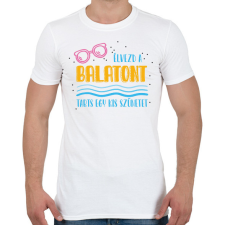 PRINTFASHION Élvezd a Balatont - Férfi póló - Fehér férfi póló