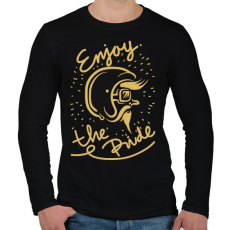 PRINTFASHION Élvezd az utazást - Férfi hosszú ujjú póló - Fekete