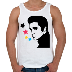 PRINTFASHION Elvis - Férfi atléta - Fehér