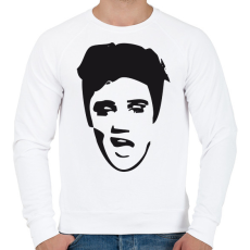 PRINTFASHION Elvis - Férfi pulóver - Fehér
