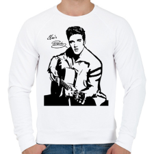 PRINTFASHION Elvis Presley - Férfi pulóver - Fehér férfi pulóver, kardigán