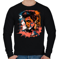 PRINTFASHION Elvis Presley - Férfi pulóver - Fekete