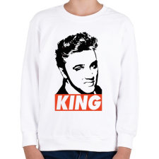 PRINTFASHION Elvis Presley  - Gyerek pulóver - Fehér gyerek pulóver, kardigán