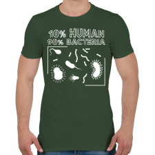 PRINTFASHION Ember - baktérium - Férfi póló - Katonazöld férfi póló