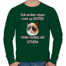 PRINTFASHION Ember - Enter - Férfi pulóver - Sötétzöld férfi pulóver, kardigán
