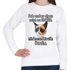 PRINTFASHION Ember - Enter - Női pulóver - Fehér női pulóver, kardigán