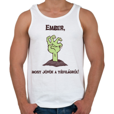 PRINTFASHION Ember, most jövök... - Férfi atléta - Fehér