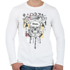 PRINTFASHION emberi koponya - Férfi hosszú ujjú póló - Fehér férfi póló
