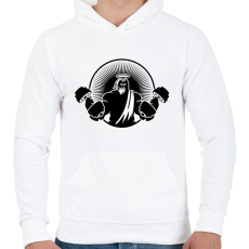 PRINTFASHION Emeld szabályosan - Férfi kapucnis pulóver - Fehér