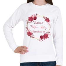 PRINTFASHION Emese - Női pulóver - Fehér női pulóver, kardigán