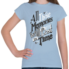 PRINTFASHION Emlékezz - Női póló - Világoskék