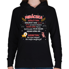 PRINTFASHION Emlékörző - Női kapucnis pulóver - Fekete