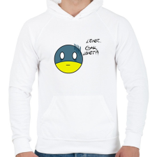 PRINTFASHION Emotion - Férfi kapucnis pulóver - Fehér férfi pulóver, kardigán