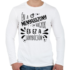 PRINTFASHION Én a menyasszony vagyok - Férfi hosszú ujjú póló - Fehér férfi póló