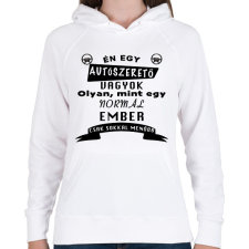 PRINTFASHION Én egy autószerelő vagyok póló - Női kapucnis pulóver - Fehér női pulóver, kardigán