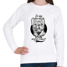 PRINTFASHION én egy francia bulldog büszke gazdija vagyok! - Női pulóver - Fehér női pulóver, kardigán