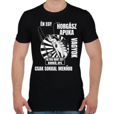 PRINTFASHION Én egy horgász apuka vagyok - Férfi póló - Fekete férfi póló