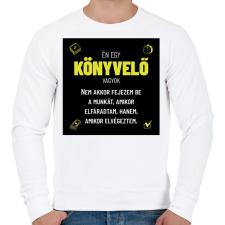 PRINTFASHION Én egy könyvelő vagyok - Férfi pulóver - Fehér férfi pulóver, kardigán