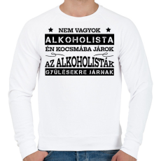 PRINTFASHION Én kocsmába járok - Férfi pulóver - Fehér
