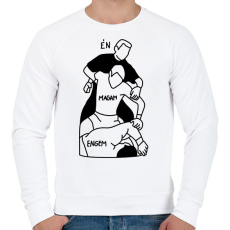 PRINTFASHION Én Magam Engem - Férfi pulóver - Fehér