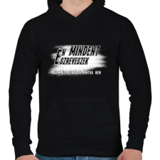 PRINTFASHION Én mindent észreveszek csak úgy csinálok, mintha nem - Férfi kapucnis pulóver - Fekete férfi pulóver, kardigán