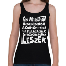PRINTFASHION Én mindig megköszönöm - Női atléta - Fekete
