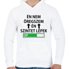 PRINTFASHION Én nem öregszem... - Férfi kapucnis pulóver - Fehér férfi pulóver, kardigán