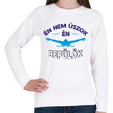 PRINTFASHION Én nem úszok - Női pulóver - Fehér női pulóver, kardigán