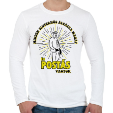 PRINTFASHION Én postás vagyok - Férfi hosszú ujjú póló - Fehér