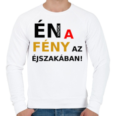 PRINTFASHION ÉN VAGYOK A FÉNY AZ ÉJSZAKÁBAN2 - Férfi pulóver - Fehér