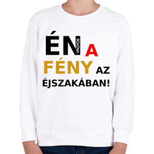 PRINTFASHION ÉN VAGYOK A FÉNY AZ ÉJSZAKÁBAN2 - Gyerek pulóver - Fehér gyerek pulóver, kardigán