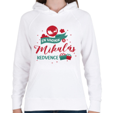 PRINTFASHION Én vagyok a kedvence - Páros - Női kapucnis pulóver - Fehér női pulóver, kardigán