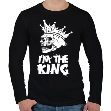 PRINTFASHION Én vagyok a király - Férfi hosszú ujjú póló - Fekete férfi póló
