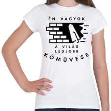 PRINTFASHION Én vagyok a világ legjobb kőművese - Fekete - Női póló - Fehér női póló