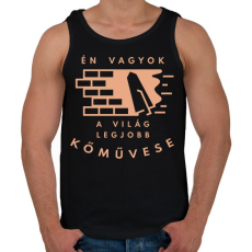 PRINTFASHION Én vagyok a világ legjobb kőművese - Világos - Férfi atléta - Fekete