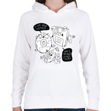 PRINTFASHION Én vagyok az apád - Női kapucnis pulóver - Fehér női pulóver, kardigán