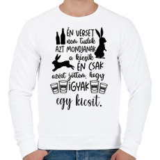PRINTFASHION Én verset nem tudok - Férfi pulóver - Fehér