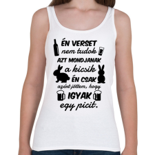 PRINTFASHION Én verset nem tudok - Női atléta - Fehér női trikó