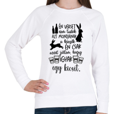PRINTFASHION Én verset nem tudok - Női pulóver - Fehér