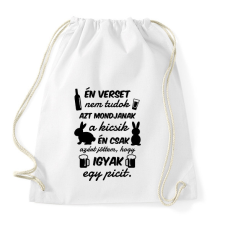 PRINTFASHION Én verset nem tudok - Sportzsák, Tornazsák - Fehér tornazsák