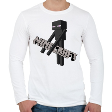 PRINTFASHION Enderman Thief - Férfi hosszú ujjú póló - Fehér férfi póló